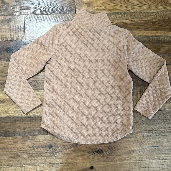 J. Crew Tan Quilted Pullover - Picture 4 of 5